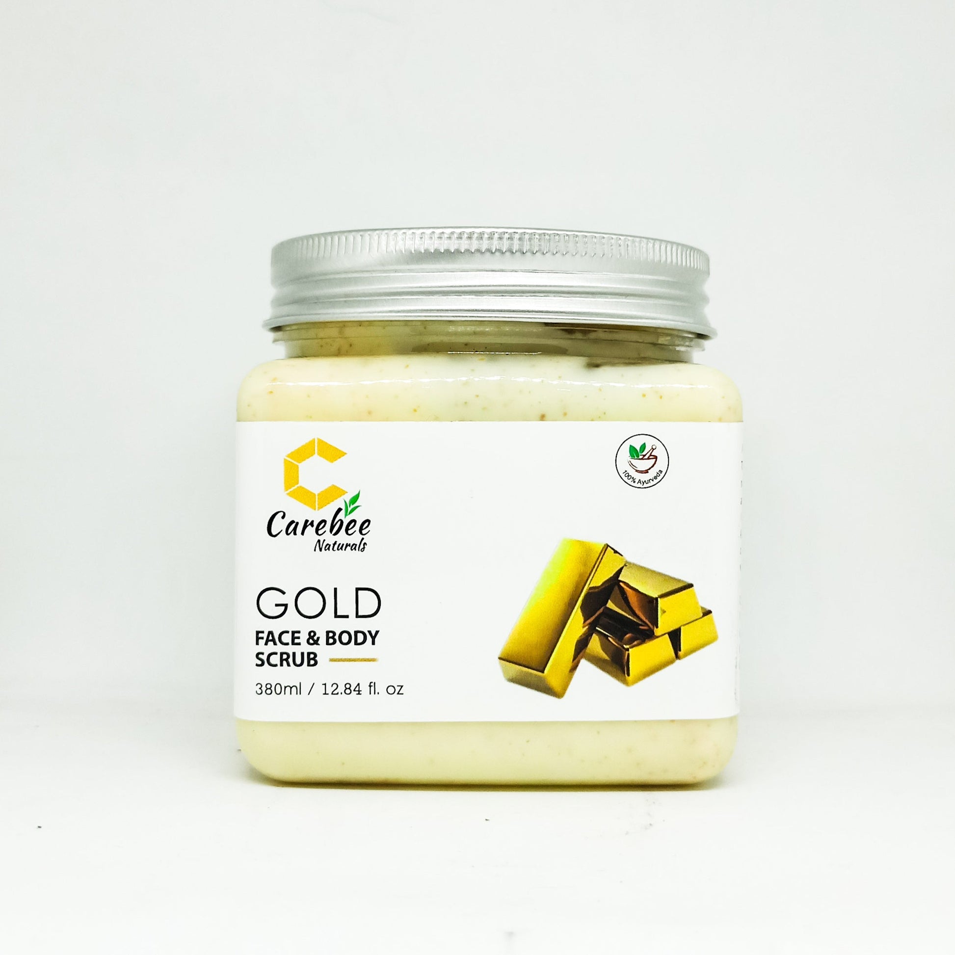 gold face and body scrub , carebee